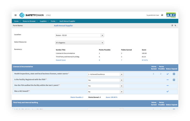 Safetychain Supplier Compliance Management